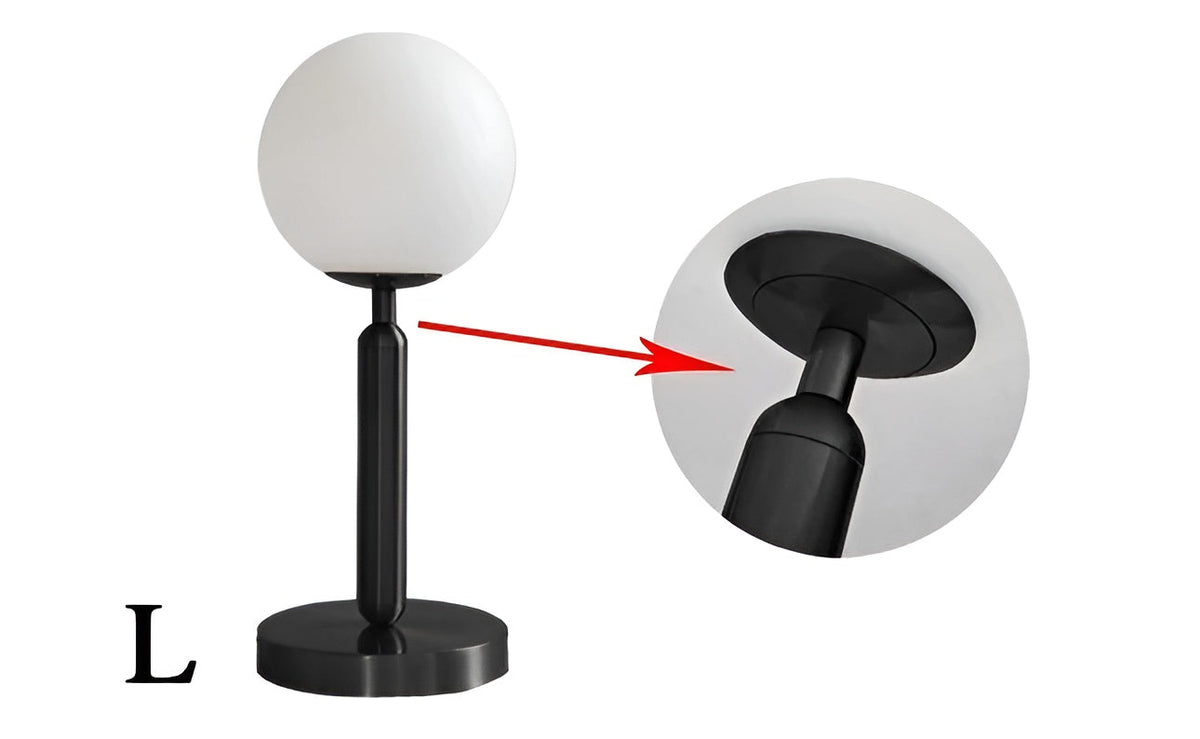 SphereShine - Glass and Brass Table Lamp with LED Lighting