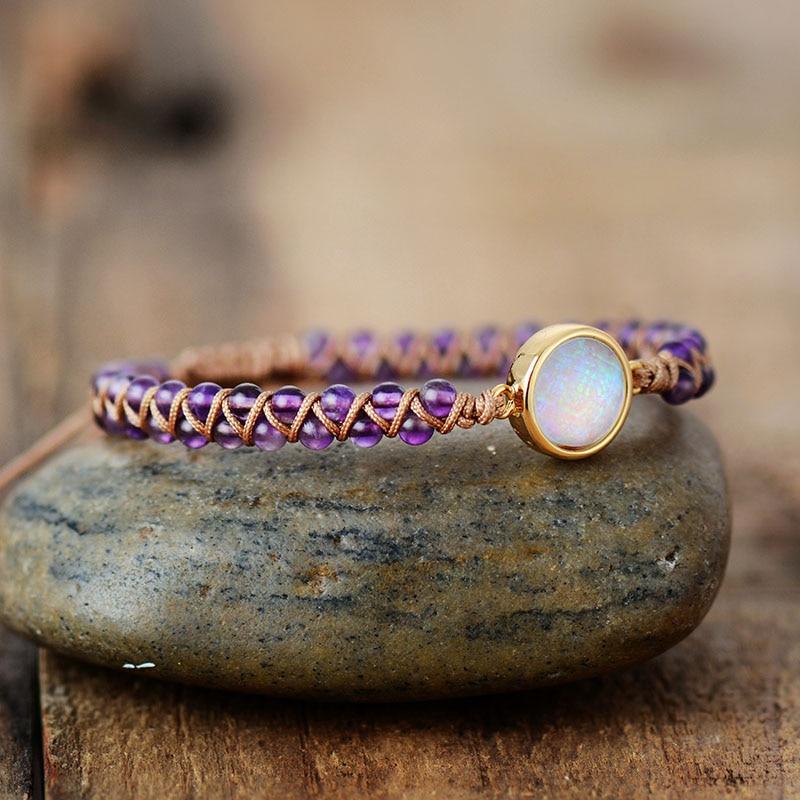 Amethyst Glow - Bracelet en perles d'améthyste naturelle