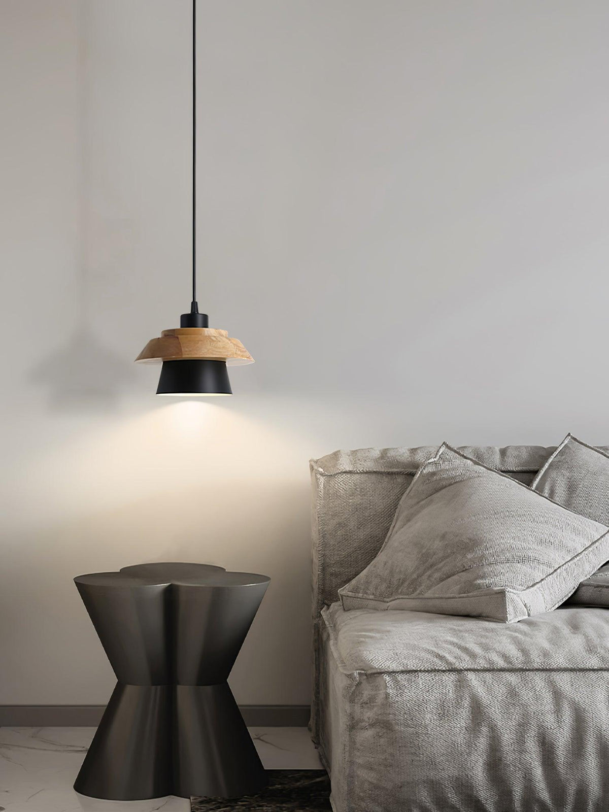 NordicMacaron - Scandinavian Design Pendant Light with Wood Finish