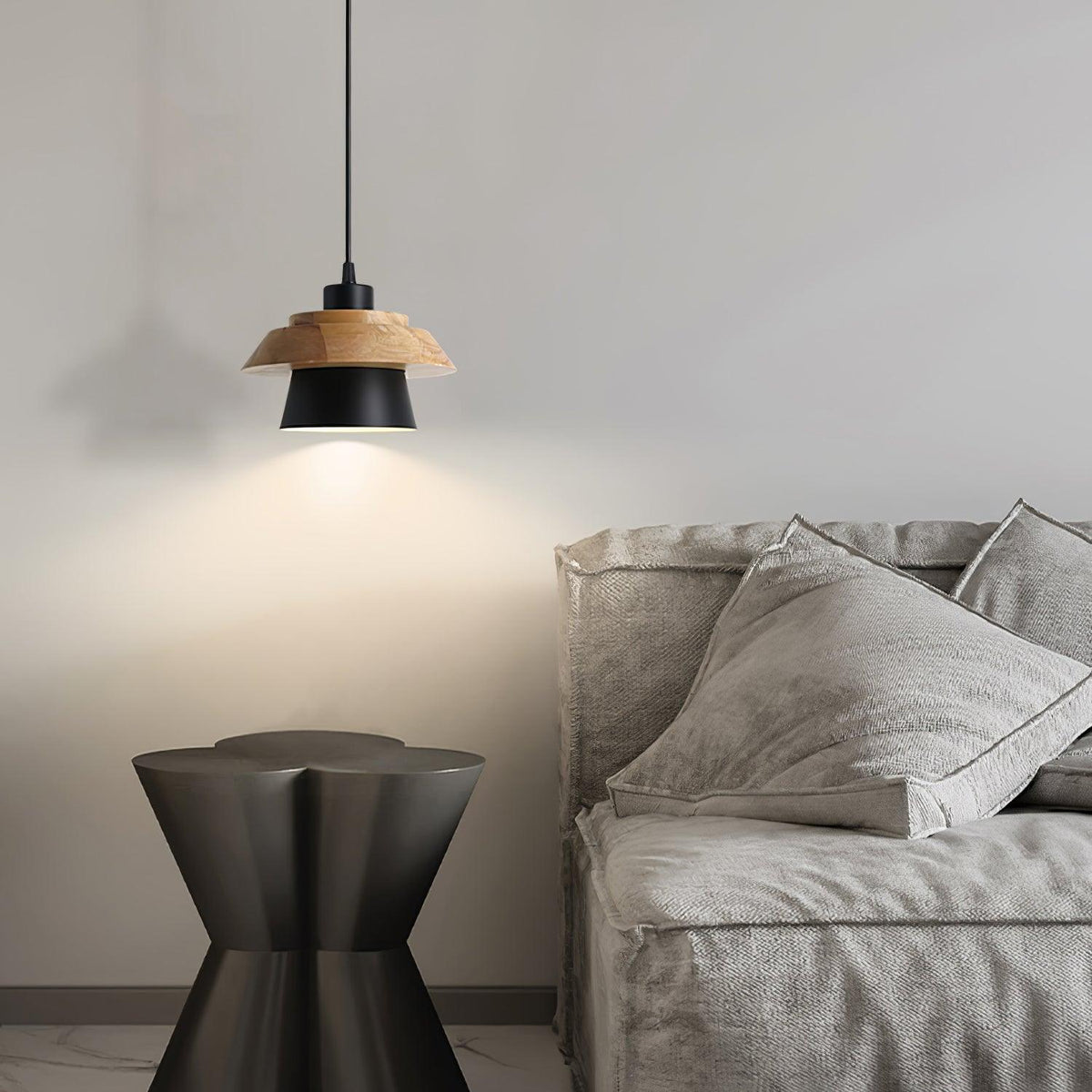 NordicMacaron - Scandinavian Design Pendant Light with Wood Finish