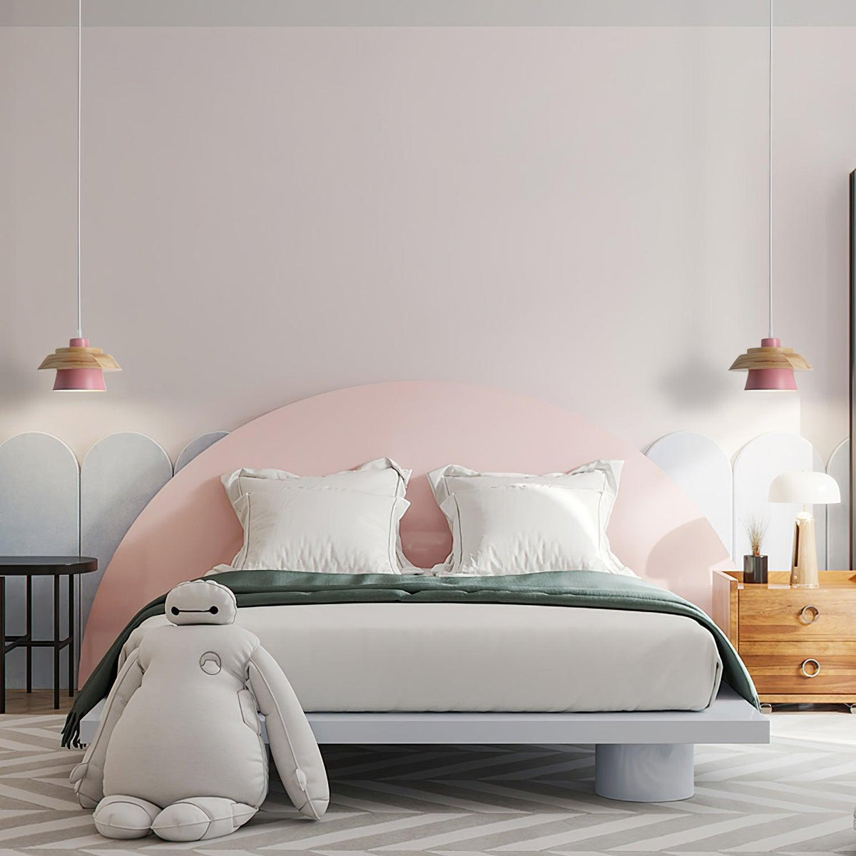 NordicMacaron - Scandinavian Design Pendant Light with Wood Finish