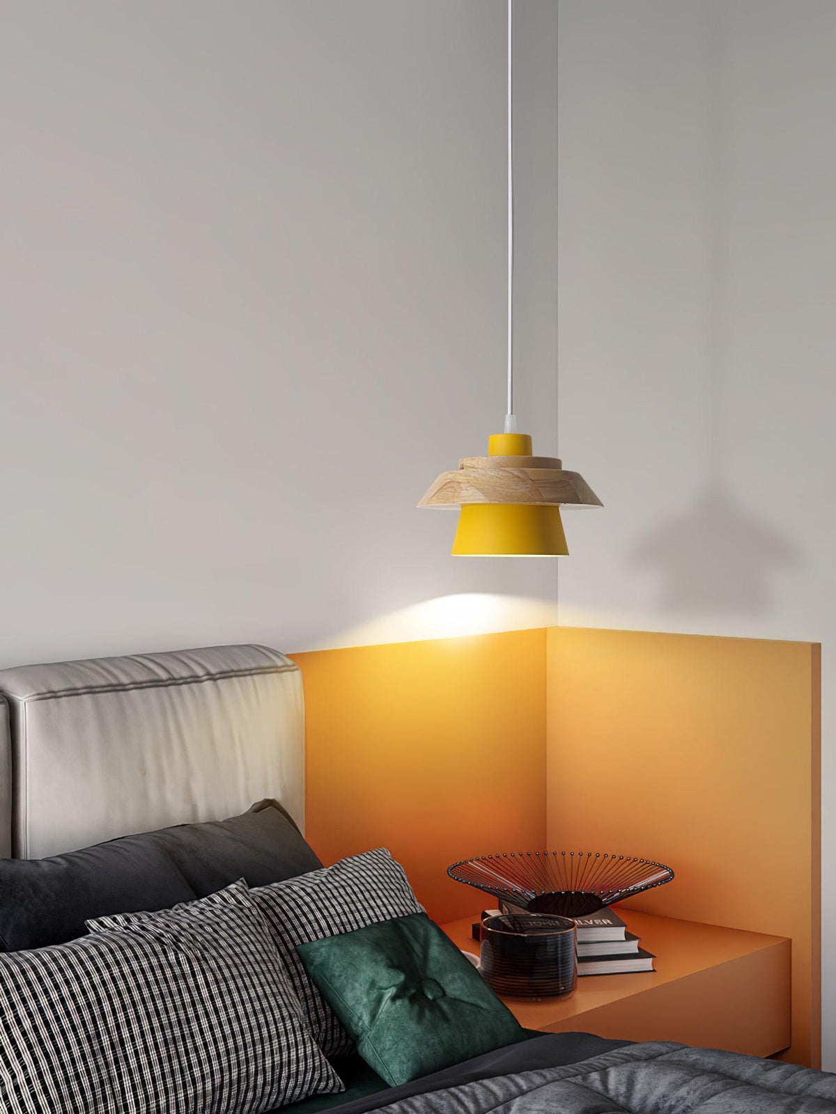 NordicMacaron - Scandinavian Design Pendant Light with Wood Finish