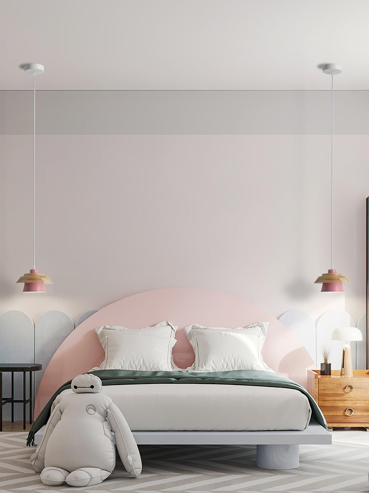 NordicMacaron - Scandinavian Design Pendant Light with Wood Finish