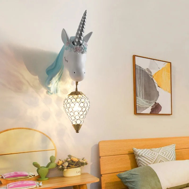 Magic Unicorn - Soft-Glow Wall Light for Kids' Bedroom