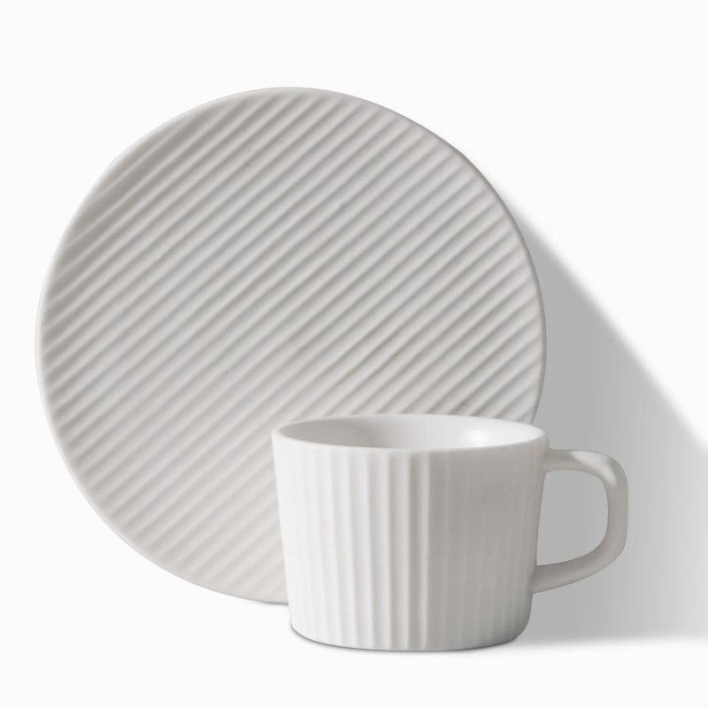 ElegantSips - Stoneware Mug Set with Spoon