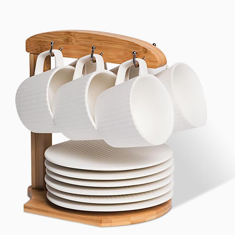 ElegantSips - Stoneware Mug Set with Spoon