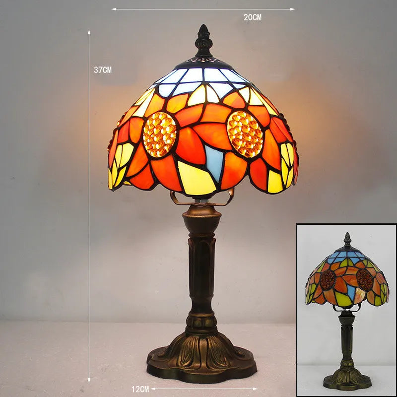 Luminara Éclat - Colored Glass Tiffany Desk Lamp