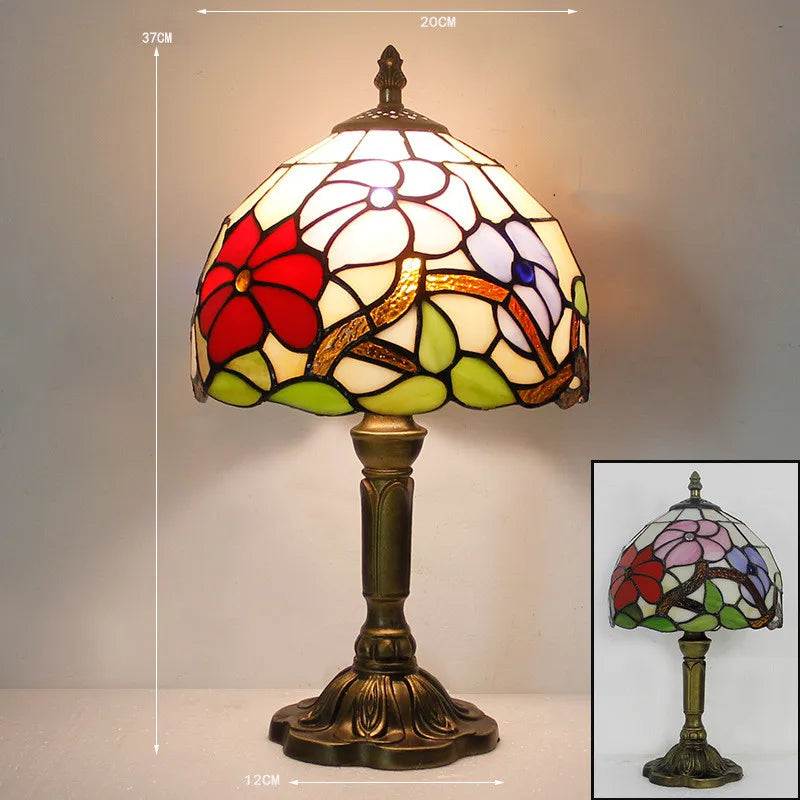 Luminara Éclat - Colored Glass Tiffany Desk Lamp