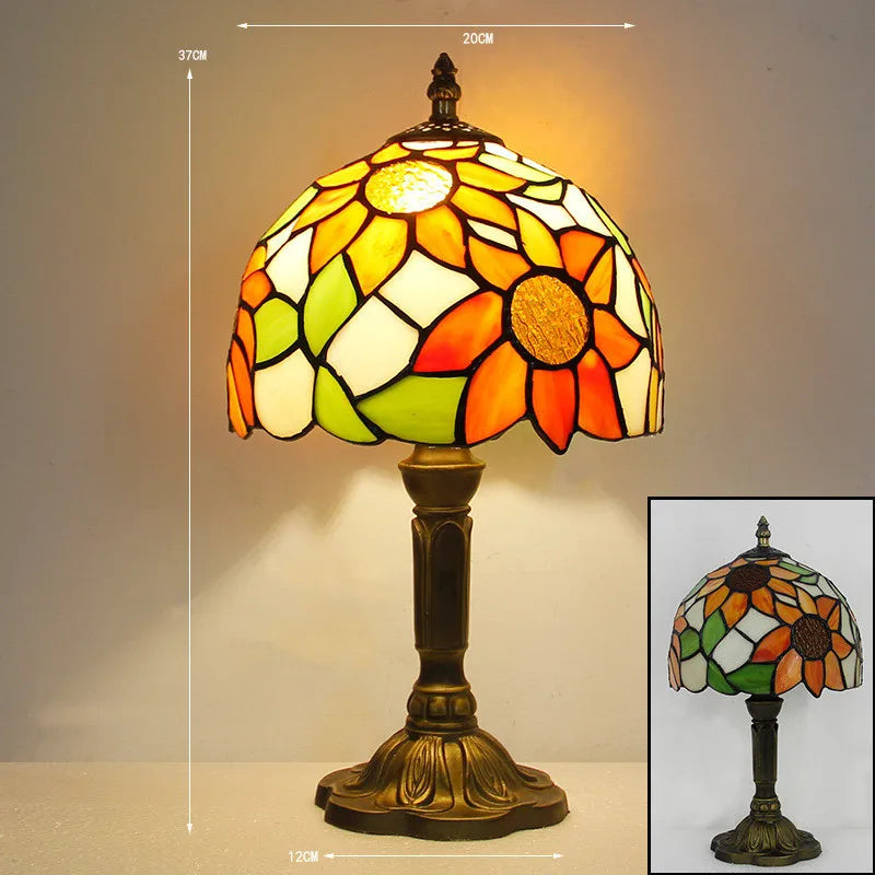 Luminara Éclat - Colored Glass Tiffany Desk Lamp
