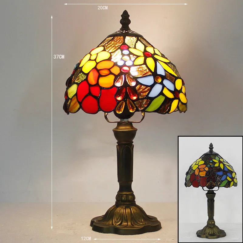 Luminara Éclat - Colored Glass Tiffany Desk Lamp