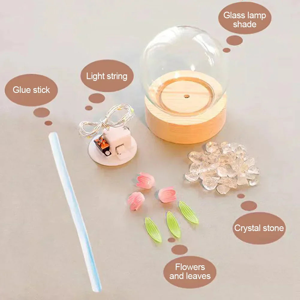 Hurelia - Elegant Glass Tulip Table Lamp