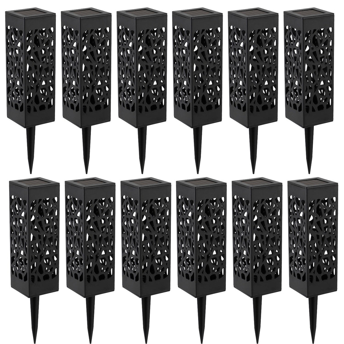 Luxury Solar - LED Garden Lamp with Flame Effect