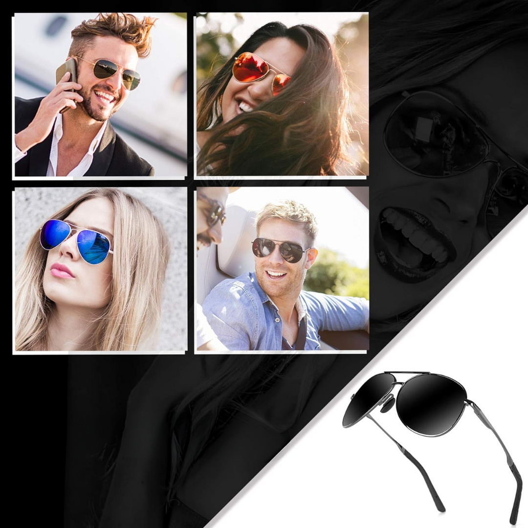 JoeyGlare - Lunettes de Soleil Aviateur Polarisées