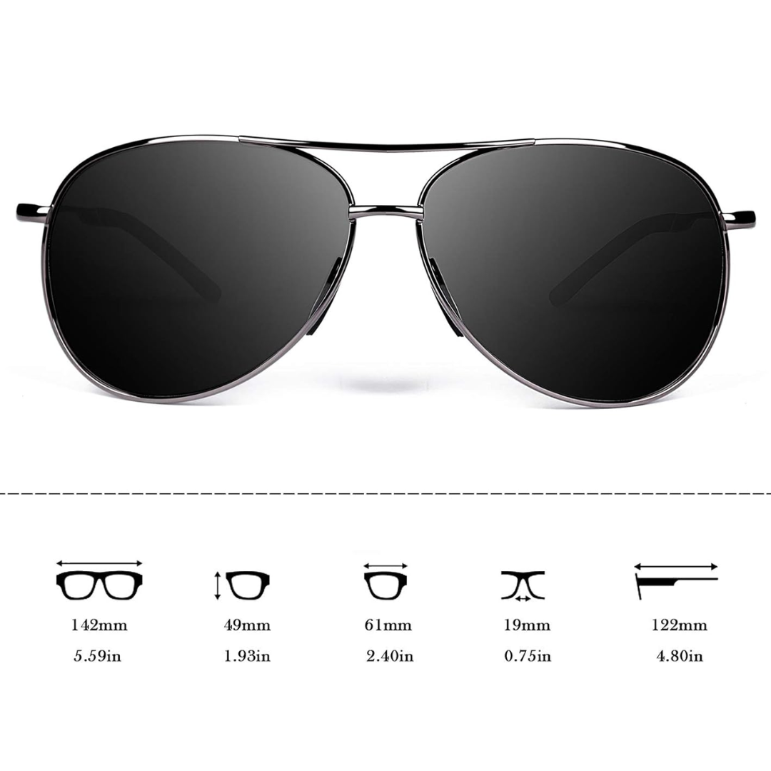JoeyGlare - Lunettes de Soleil Aviateur Polarisées