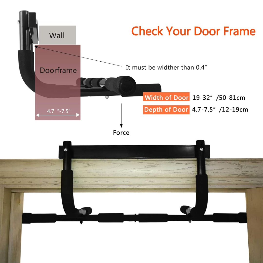 PowerGrip - Barre de traction pour porte (jusqu'à 200 kg)