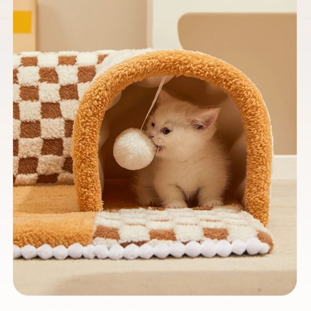 CozyCat Tunnel - Aire de Jeu Stylée pour Chat