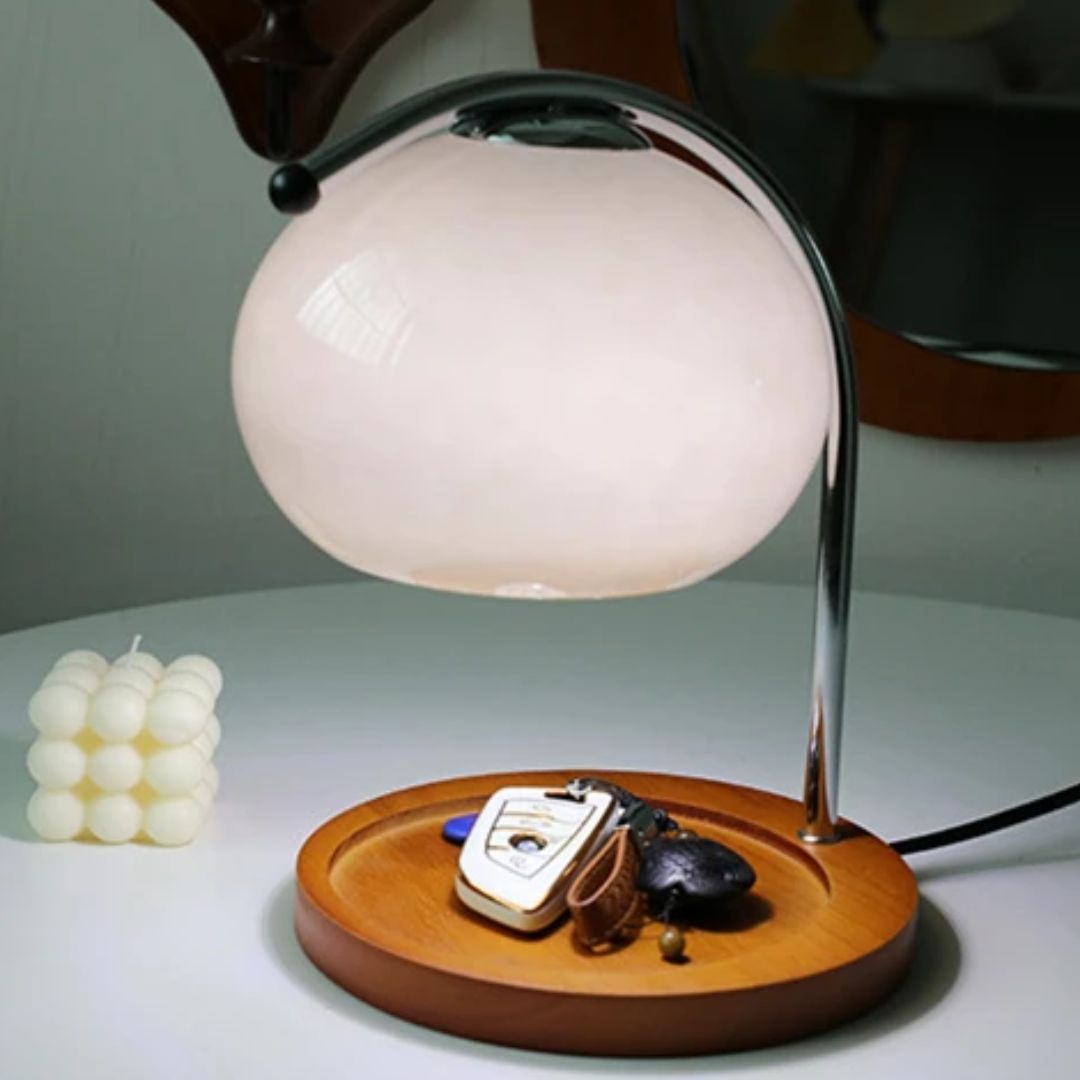 Alyssa Retro Table Lamp - Lampe Verre Élégante