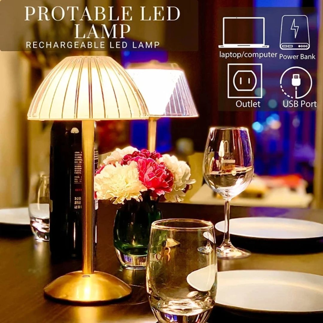 Karina GlowDesk – Lampe Bureau Rétro Rechargeable