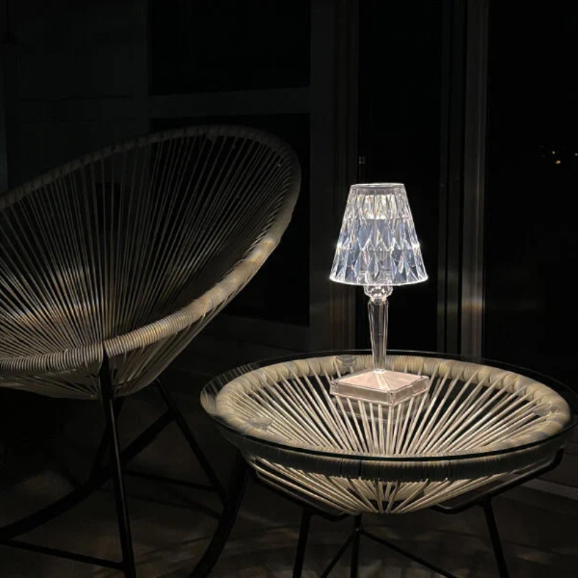 CrystalLuxe Table Lamp - Lampe Cristal Élégante