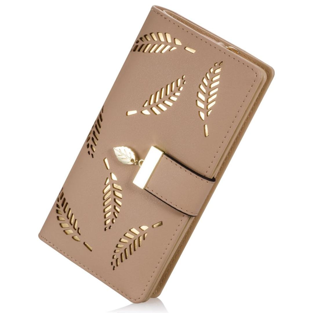 LeatherLeaf - Portefeuille Cuir Femme Raffiné