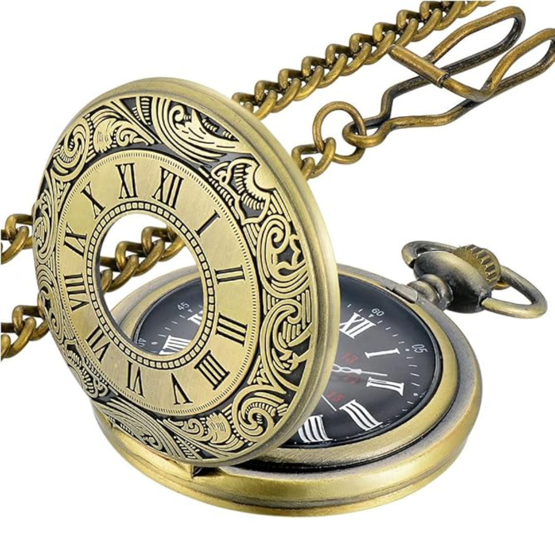 KevinWatch - Montre à Gousset Rétro Dorée