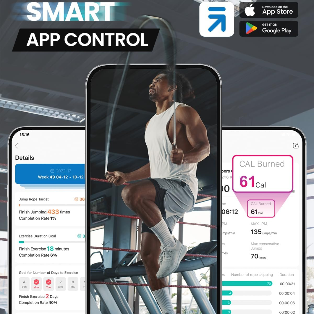 JumpFit - Corde à sauter connectée sans nœud