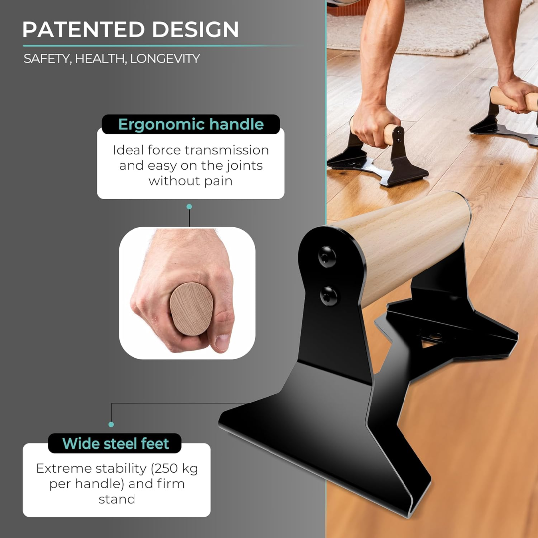 PowerGrip - Parallettes de pompes en bois