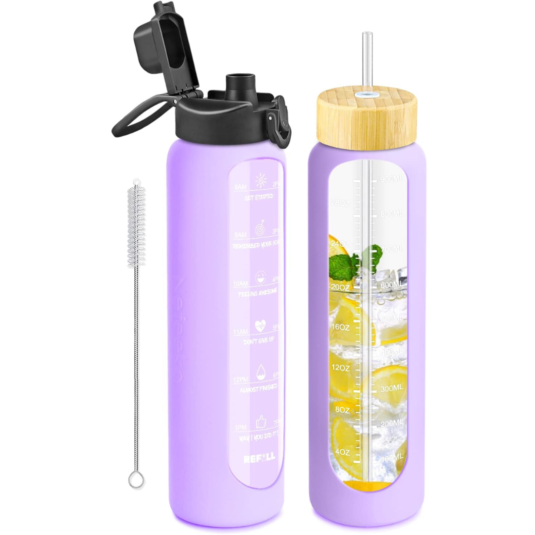 HydraVibe - Gourde Réutilisable Motivation avec Paille