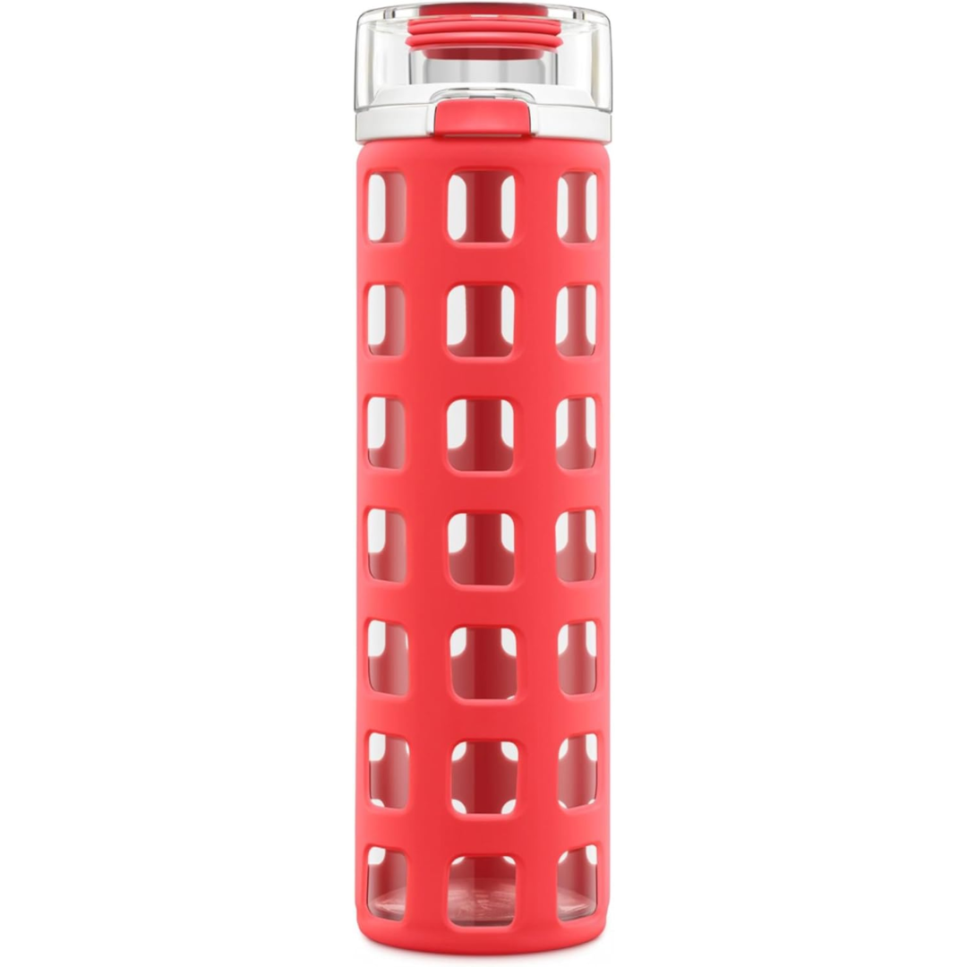 PureSip - Gourde en verre durable avec couvercle flip