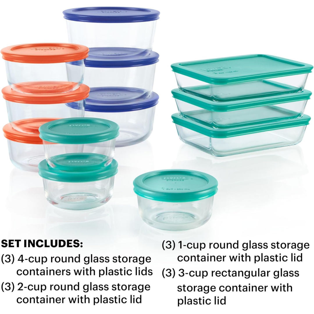 GlassKeeper - Set 12 Pièces Bocaux de Rangement
