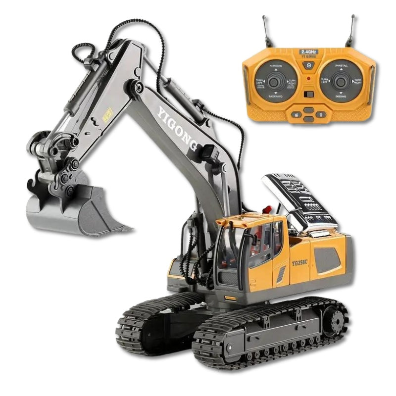 RC Excavator - 11-Function Alloy Construction Toy