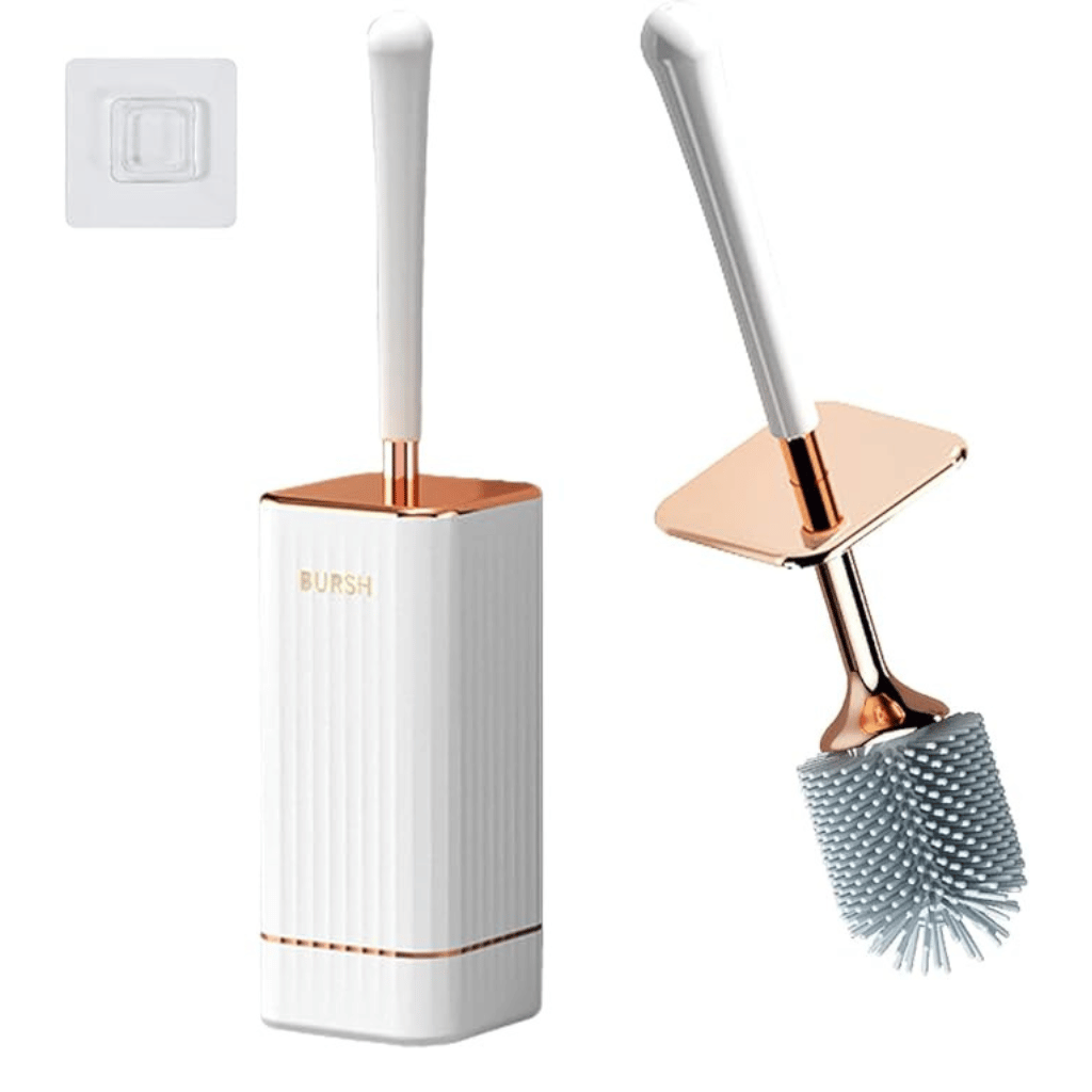 KleanArc - Flexible Wall-Mounted Toilet Brush with Quick-Dry Holder