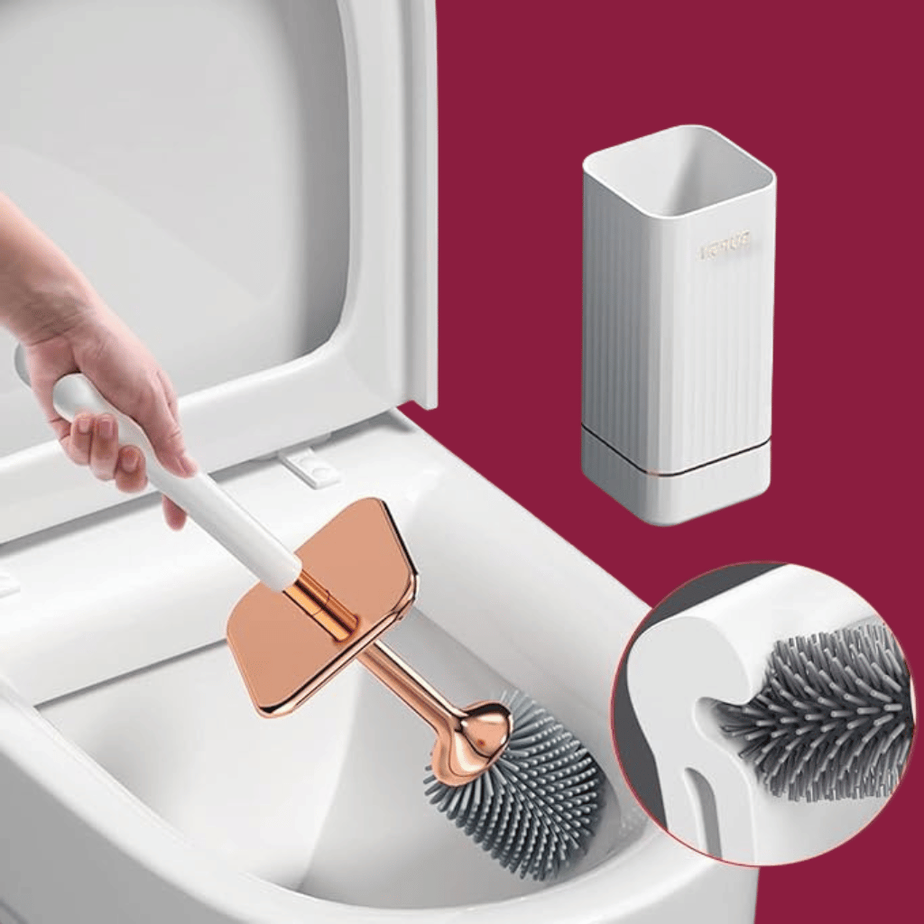 KleanArc - Flexible Wall-Mounted Toilet Brush with Quick-Dry Holder