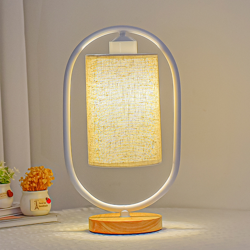 Zorwick - Vintage Wood LED Lamp with Adjustable Brightness