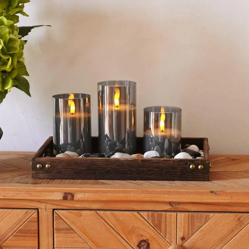 Yulwick - Rechargeable Cordless LED Candles, Set of 3