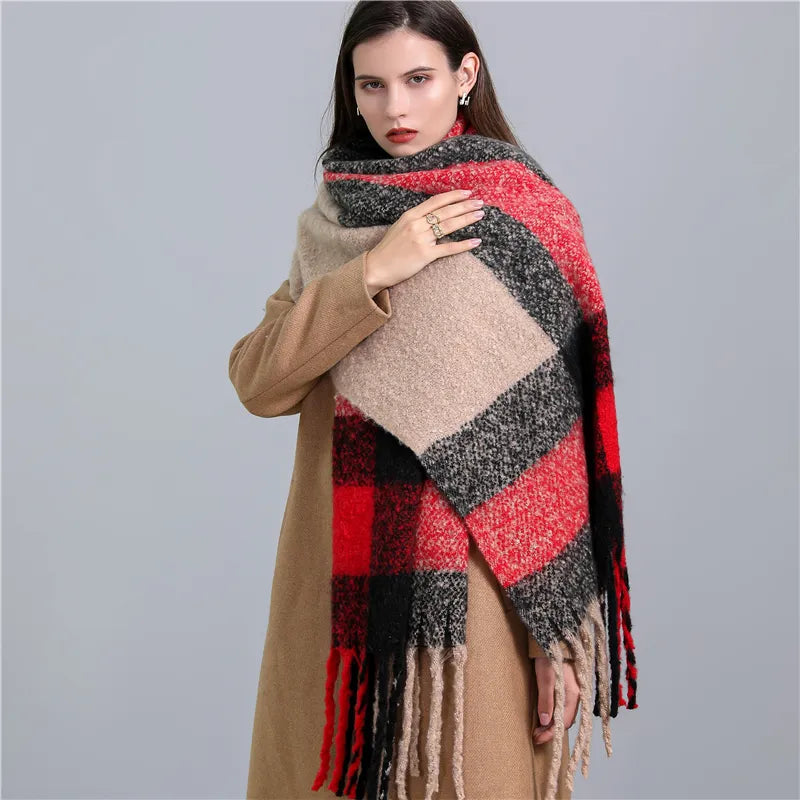 CosyPlaid - Warm Cashmere Plaid Scarf for Winter