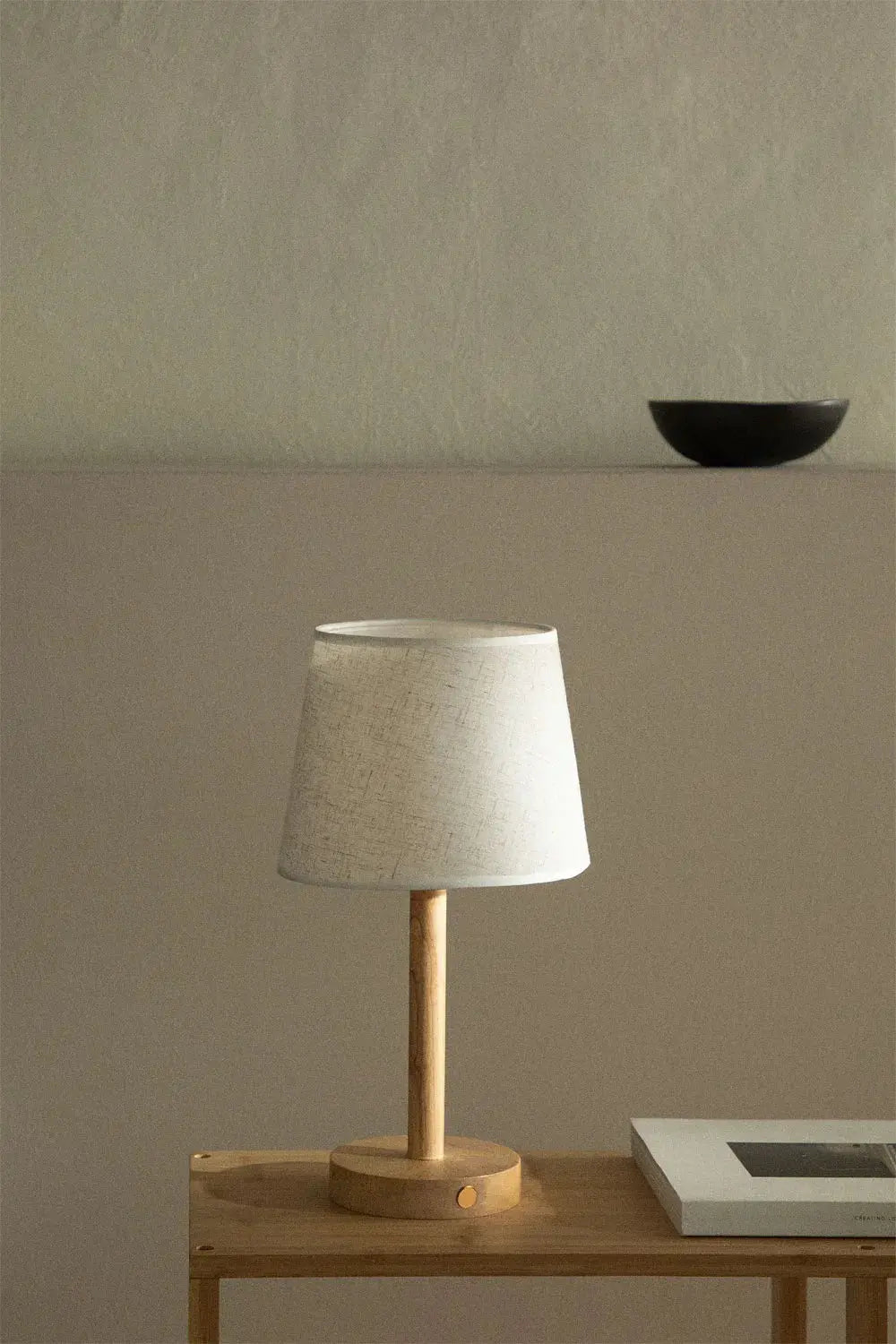 Durwood - Cordless Wooden LED Bedside Lamp