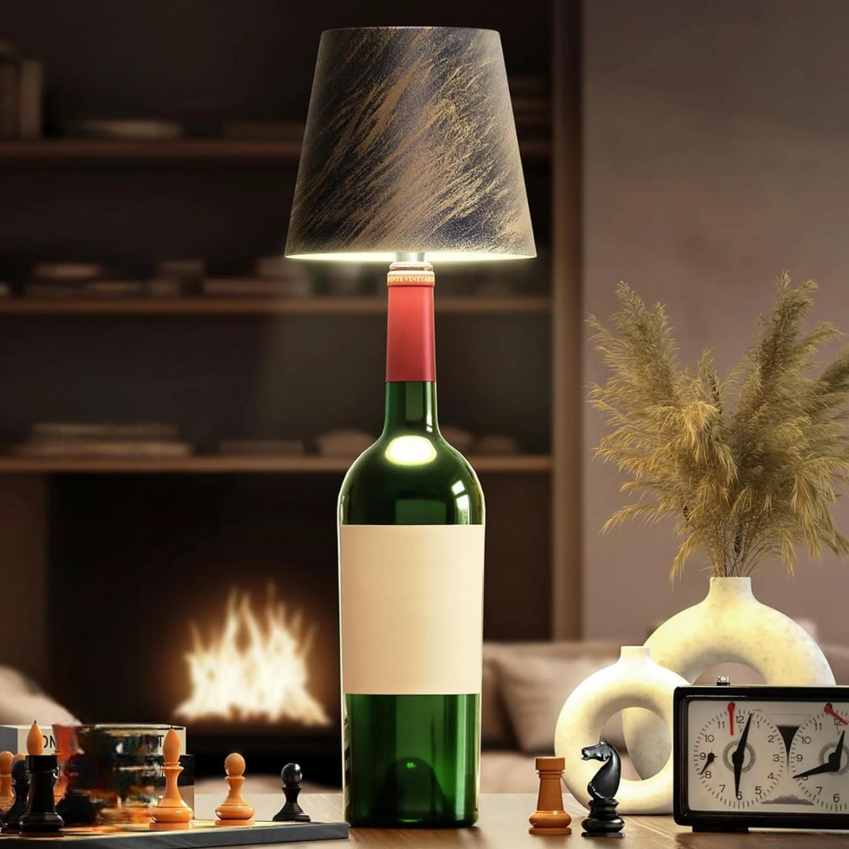 EmberGlow - Wireless Bottle Lamp with Touch Control and USB Charging