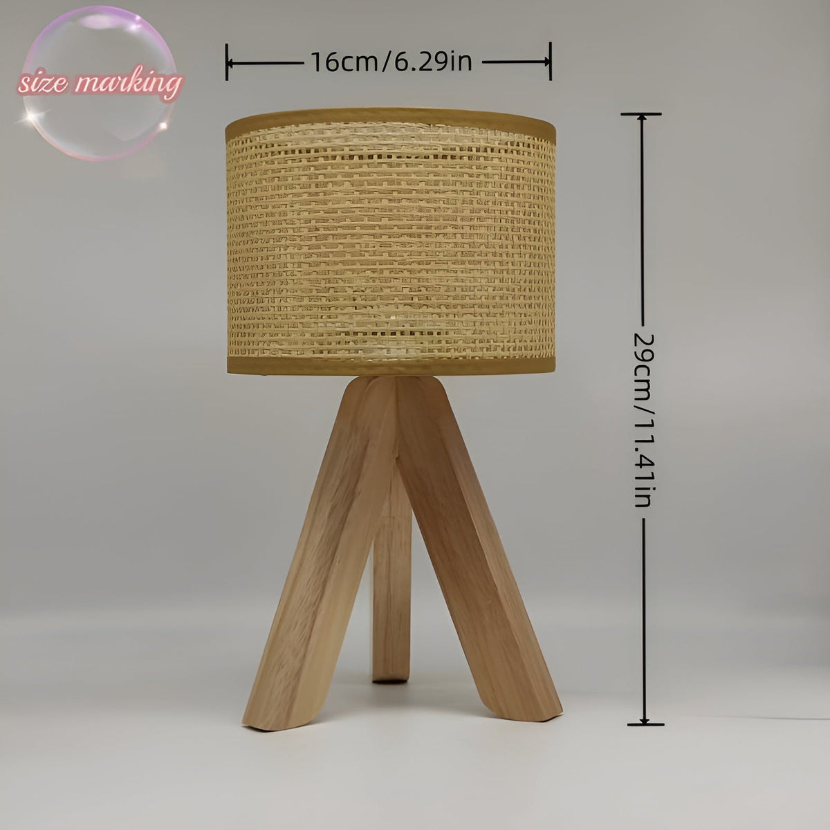 WovenWood - Handmade Rattan Table Lamp with LED and USB