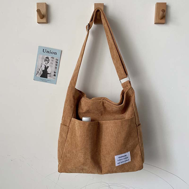 StyleLoom - Sac Bandoulière Velours Côtelé Luxe