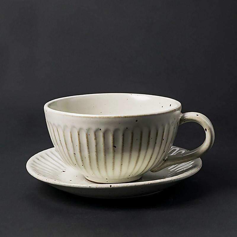 ElegantBowl - Fluted Stoneware Bowl Set with Spoon