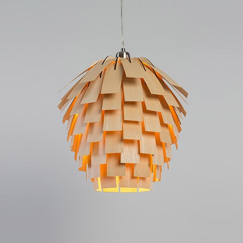 ArtichokeGlow Pendant - Luxury Natural Wood Pendant Light