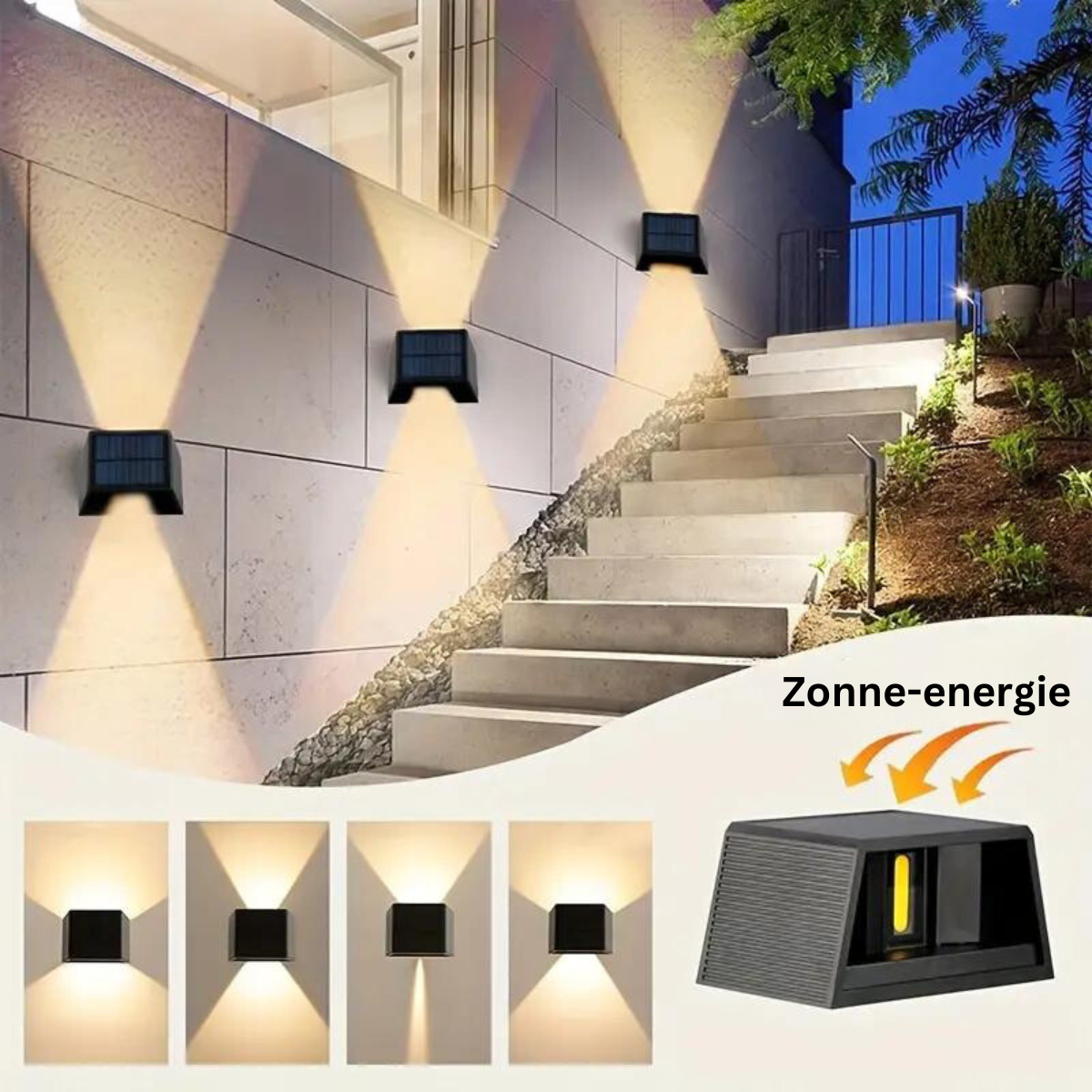Applique Solaire LED Pro - Éclairage de jardin sans fil et automatique