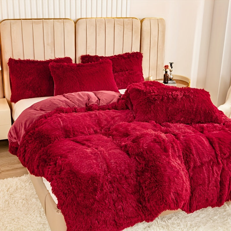 IndulgeNest - Ultra Soft Plush Duvet Cover Set with Zip Closure