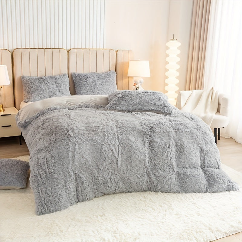 IndulgeNest - Ultra Soft Plush Duvet Cover Set with Zip Closure