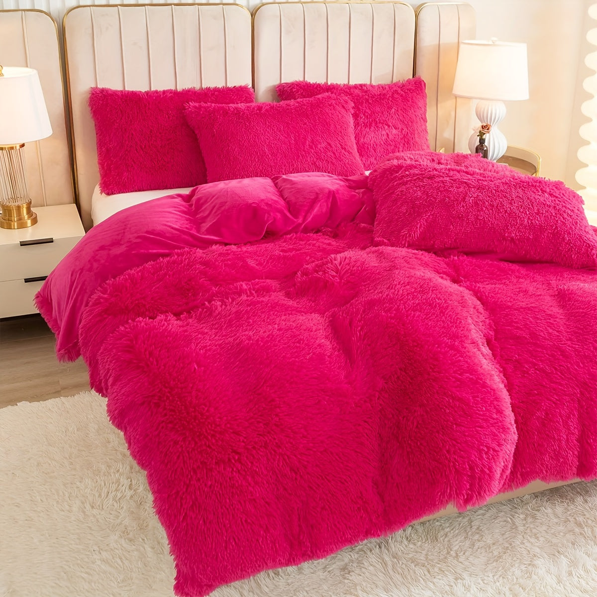 IndulgeNest - Ultra Soft Plush Duvet Cover Set with Zip Closure