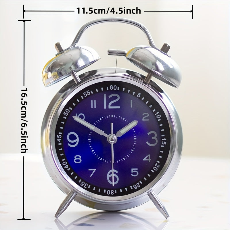 RetroBell Clock - Silent Retro Alarm Clock with Backlight