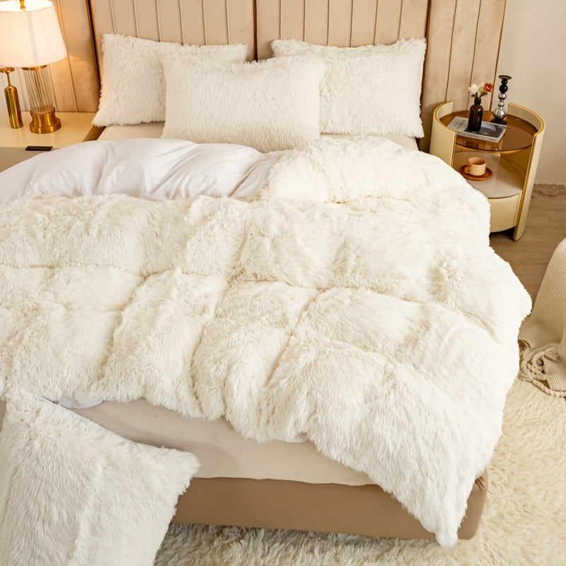 IndulgeNest - Ultra Soft Plush Duvet Cover Set with Zip Closure