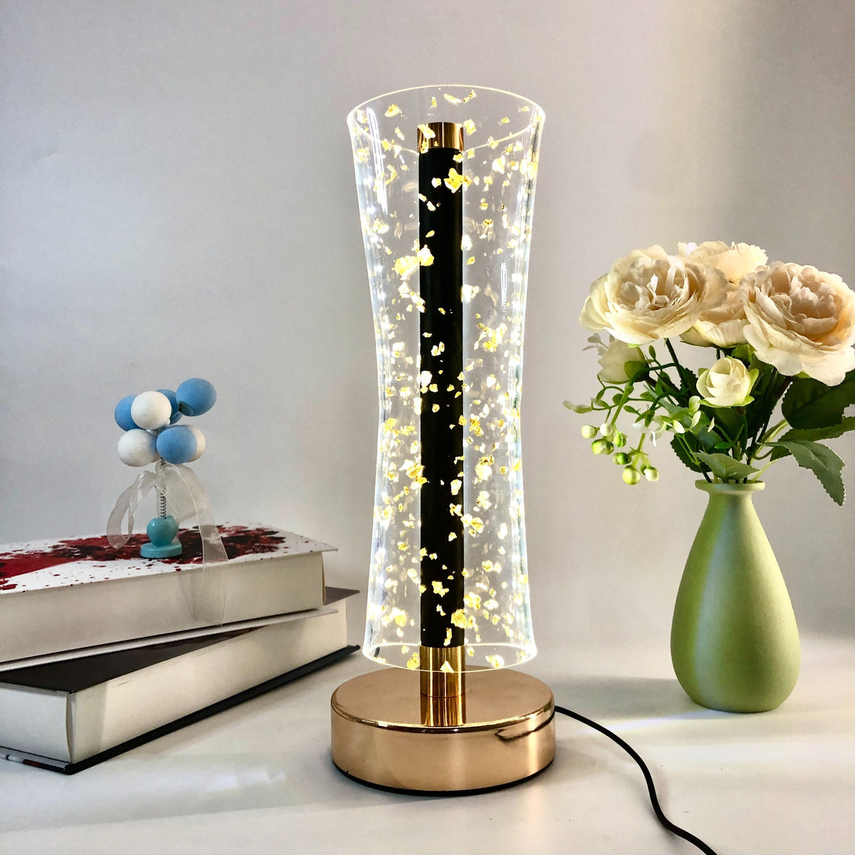 Pristelle - Luxury Acrylic Table Lamp with Gold Accents