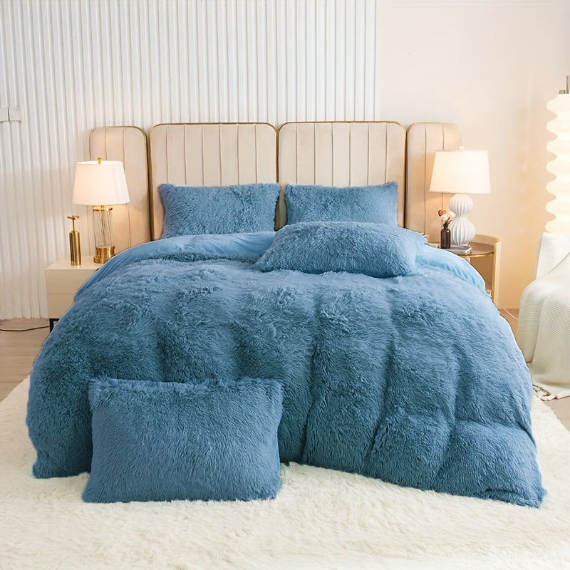 IndulgeNest - Ultra Soft Plush Duvet Cover Set with Zip Closure